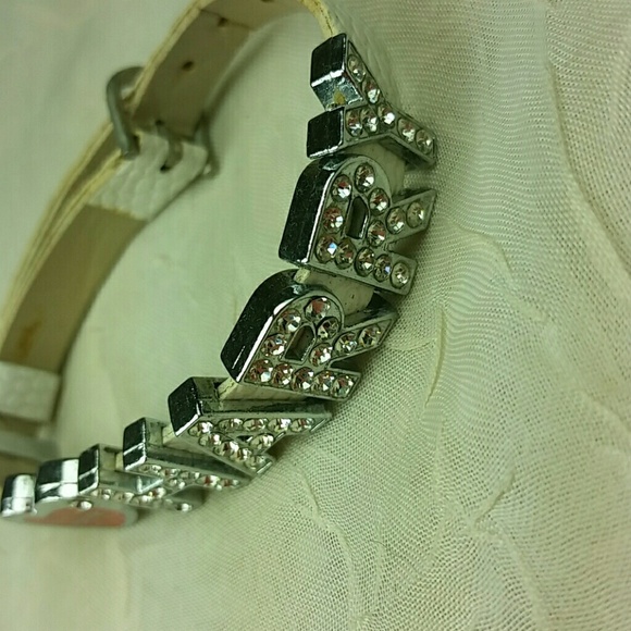 Leather Bracelet Crystal & Enameled I ❤️ HARRY Collectible Vintage - Picture 3 of 8